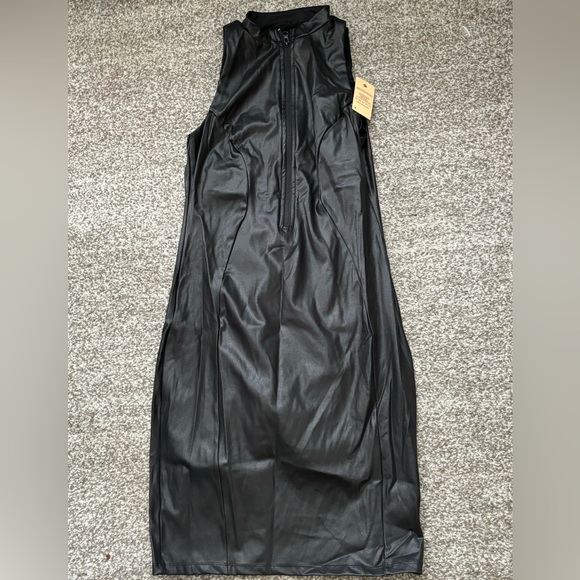 Popilush Shapewear Leather Dress NWT - Picture 3 of 3
